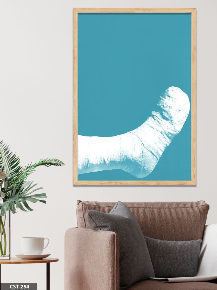 Sargı Bezli Ayak Tek Parça Ahşap Çerçeveli Tablo Naturel - 50 x 70 CM