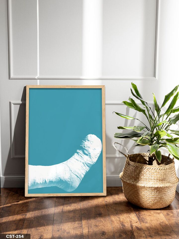 Sargı Bezli Ayak Tek Parça Ahşap Çerçeveli Tablo Naturel - 50 x 70 CM