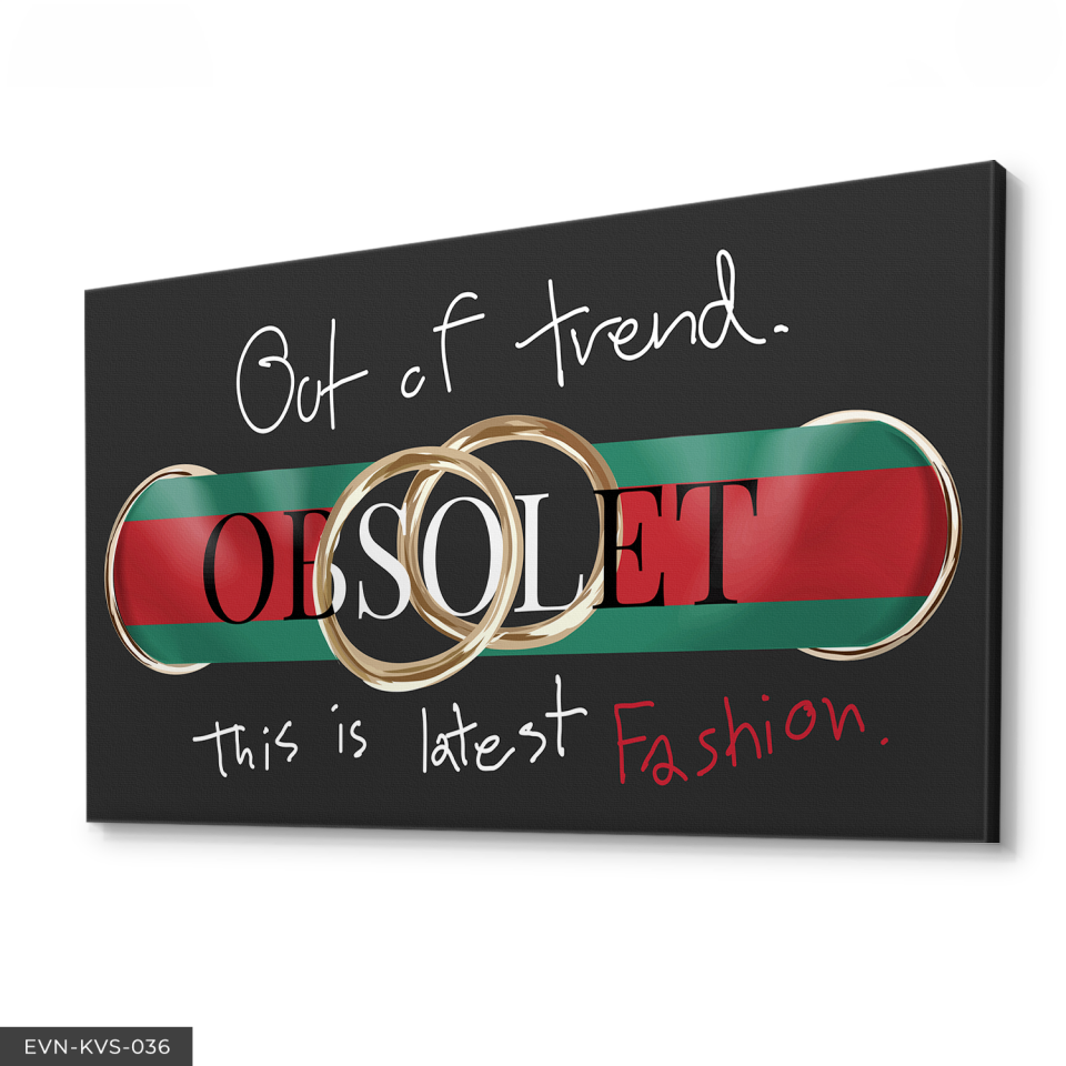 Obsolet Yazılı Tek Parça Kanvas Canvas Tablo Tablo