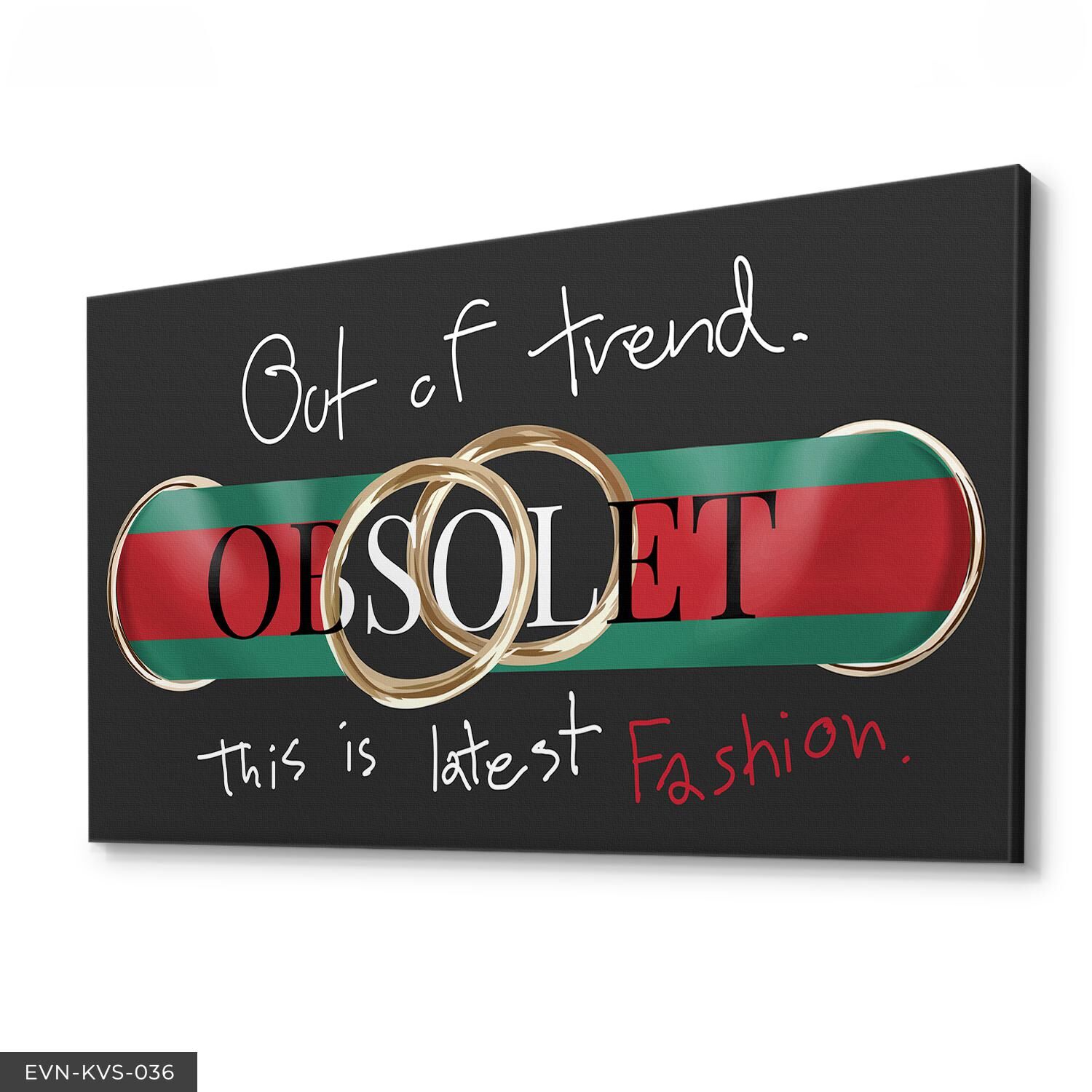 Obsolet Yazılı Tek Parça Kanvas Canvas Tablo Tablo 40 x 30 CM - Çok Renkli