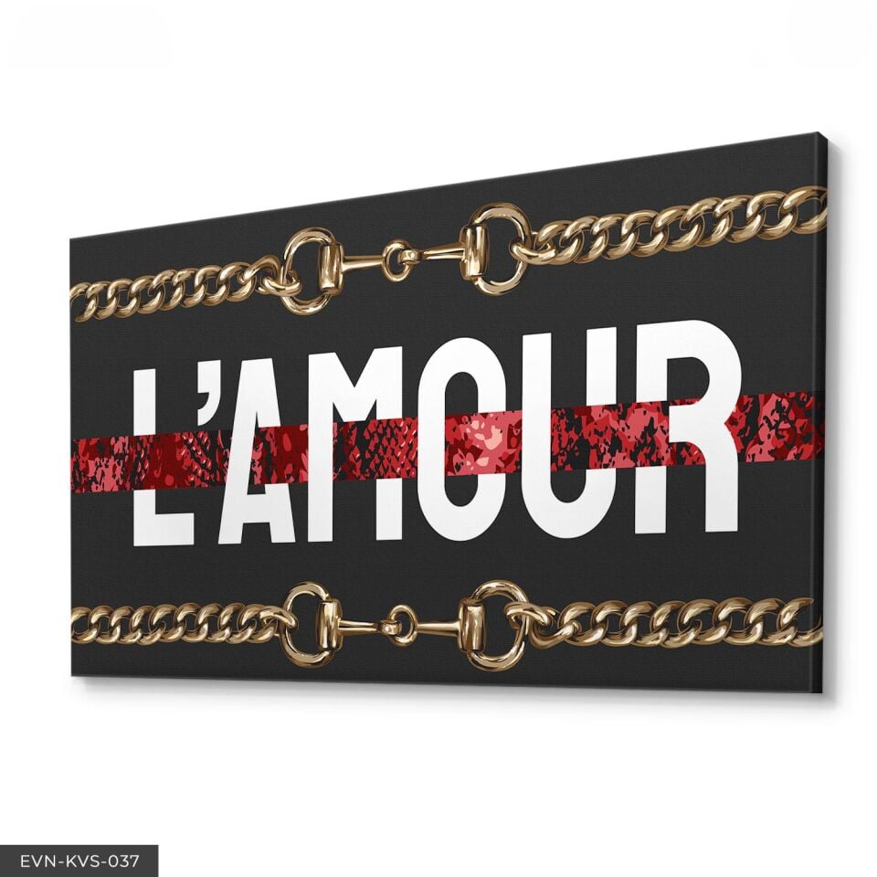 Zincir Detaylı Lamour Tek Parça Kanvas Canvas Tablo Tablo