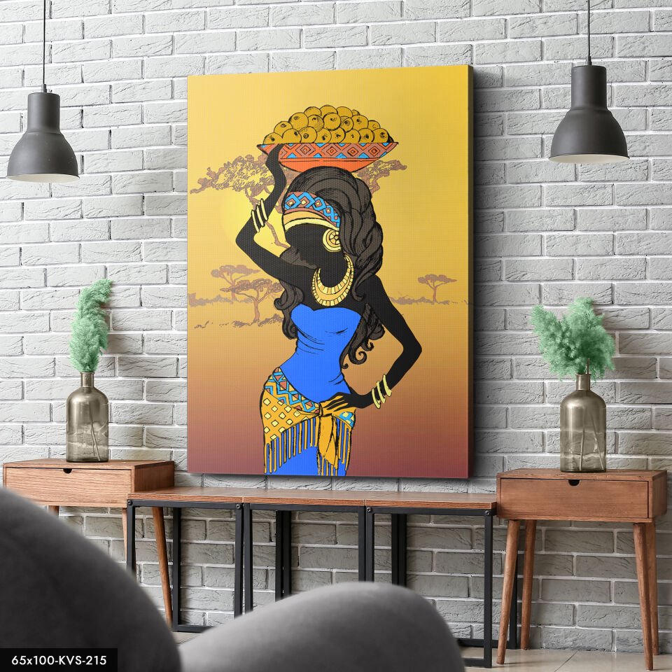 Geleneksel Kadınlar Kanvas - Canvas Tablo 40 x 30 CM - Çok Renkli