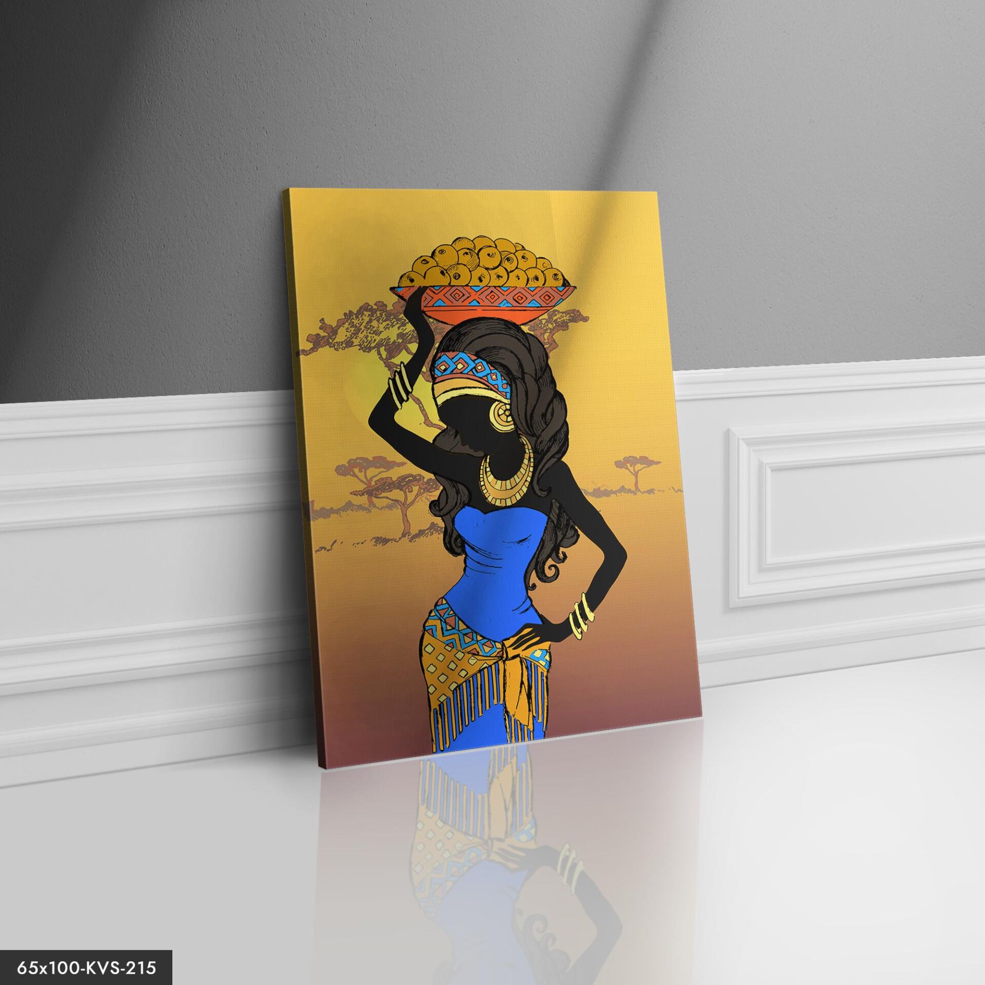 Geleneksel Kadınlar Kanvas - Canvas Tablo 40 x 30 CM - Çok Renkli