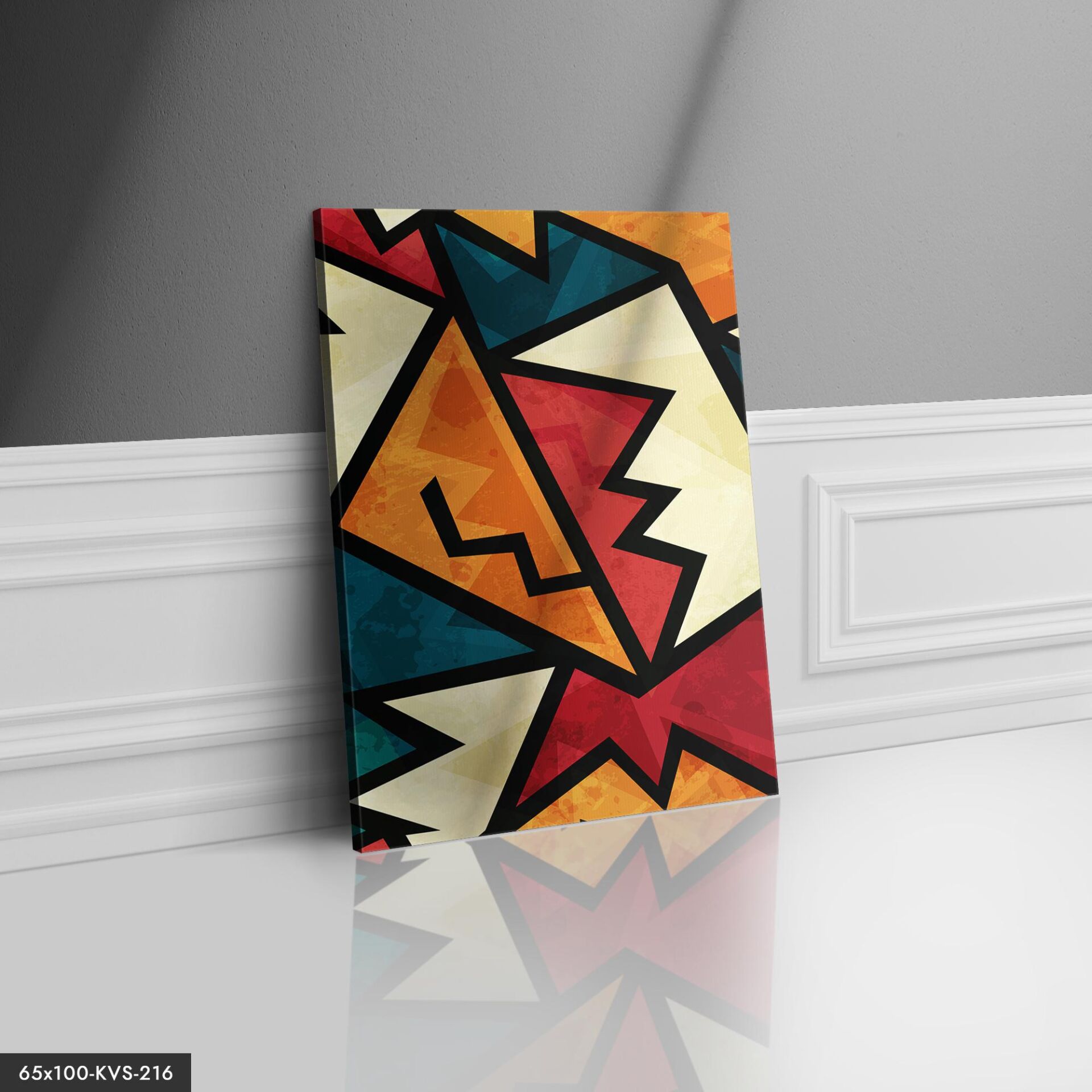 Soyut Sanat Kanvas - Canvas Tablo 40 x 30 CM - Çok Renkli