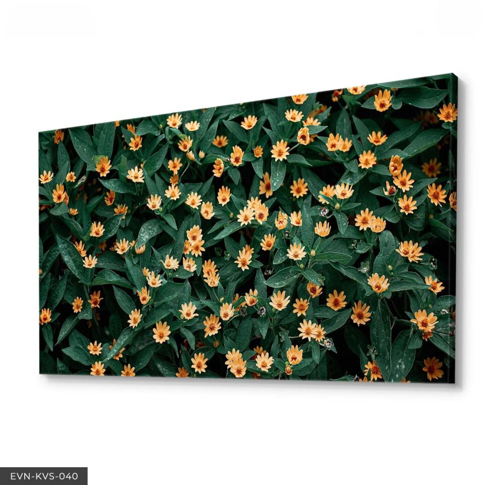 Sarı Çiçekler Tek Parça Kanvas Canvas Tablo Tablo