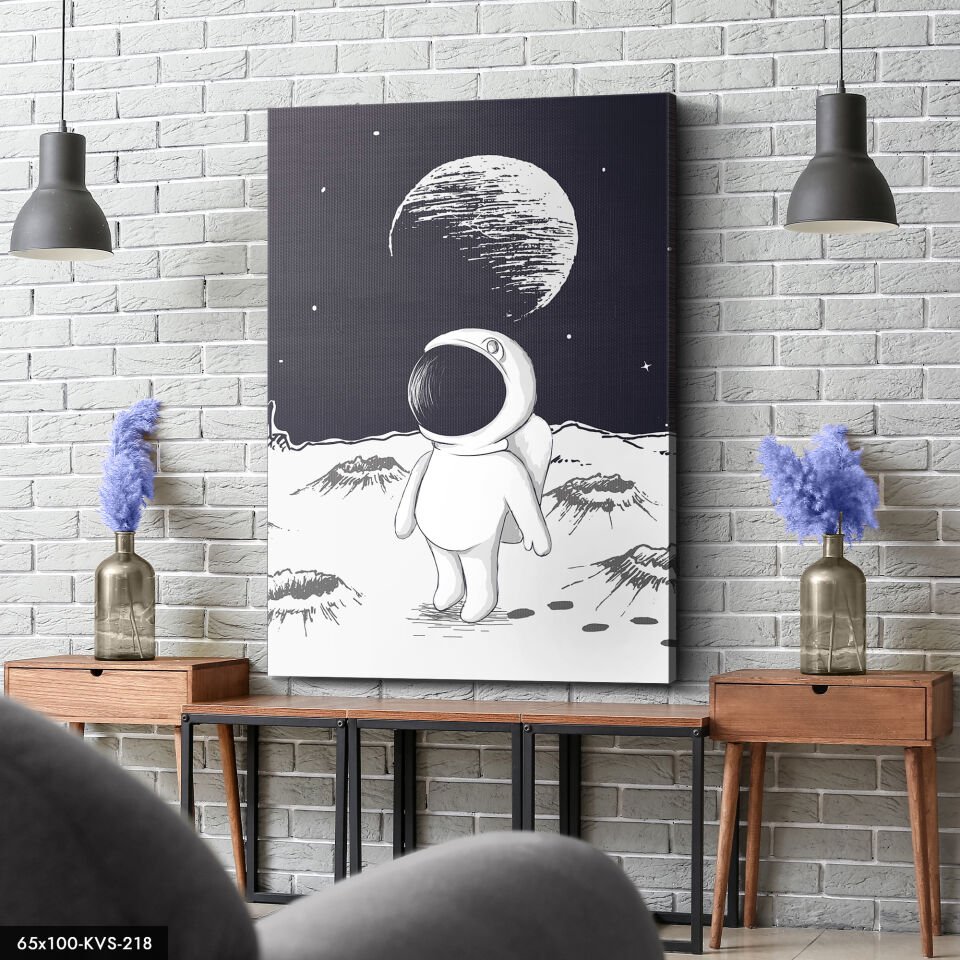 Sevimli Astronot Kanvas - Canvas Tablo