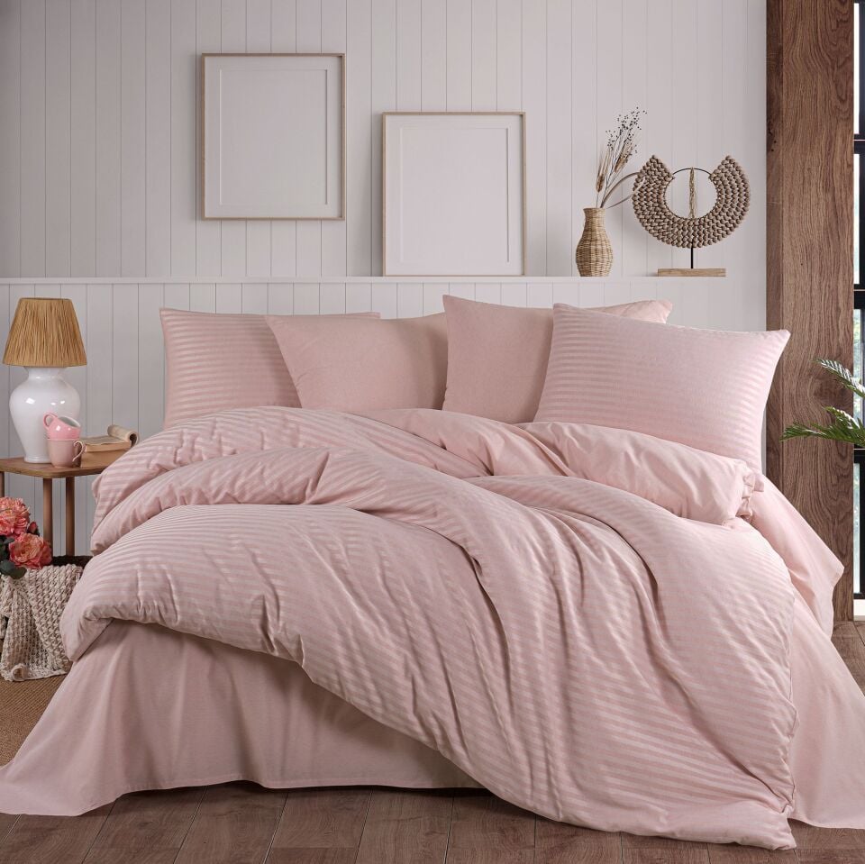 Natural Stripe Çift Kişilik Nevresim Takımı