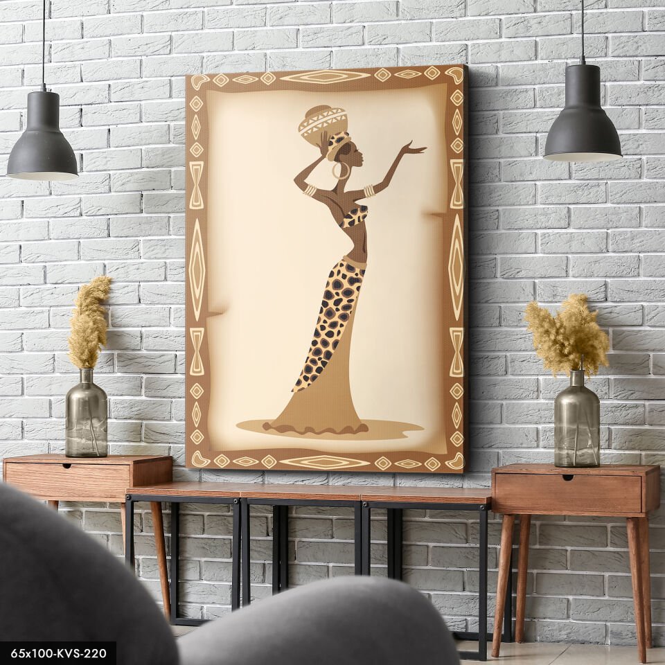 Geleneksel Kadın Kanvas - Canvas Tablo 40 x 30 CM - Çok Renkli