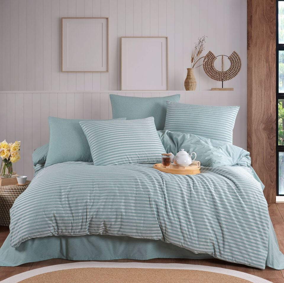 Natural Stripe Çift Kişilik Nevresim Takımı