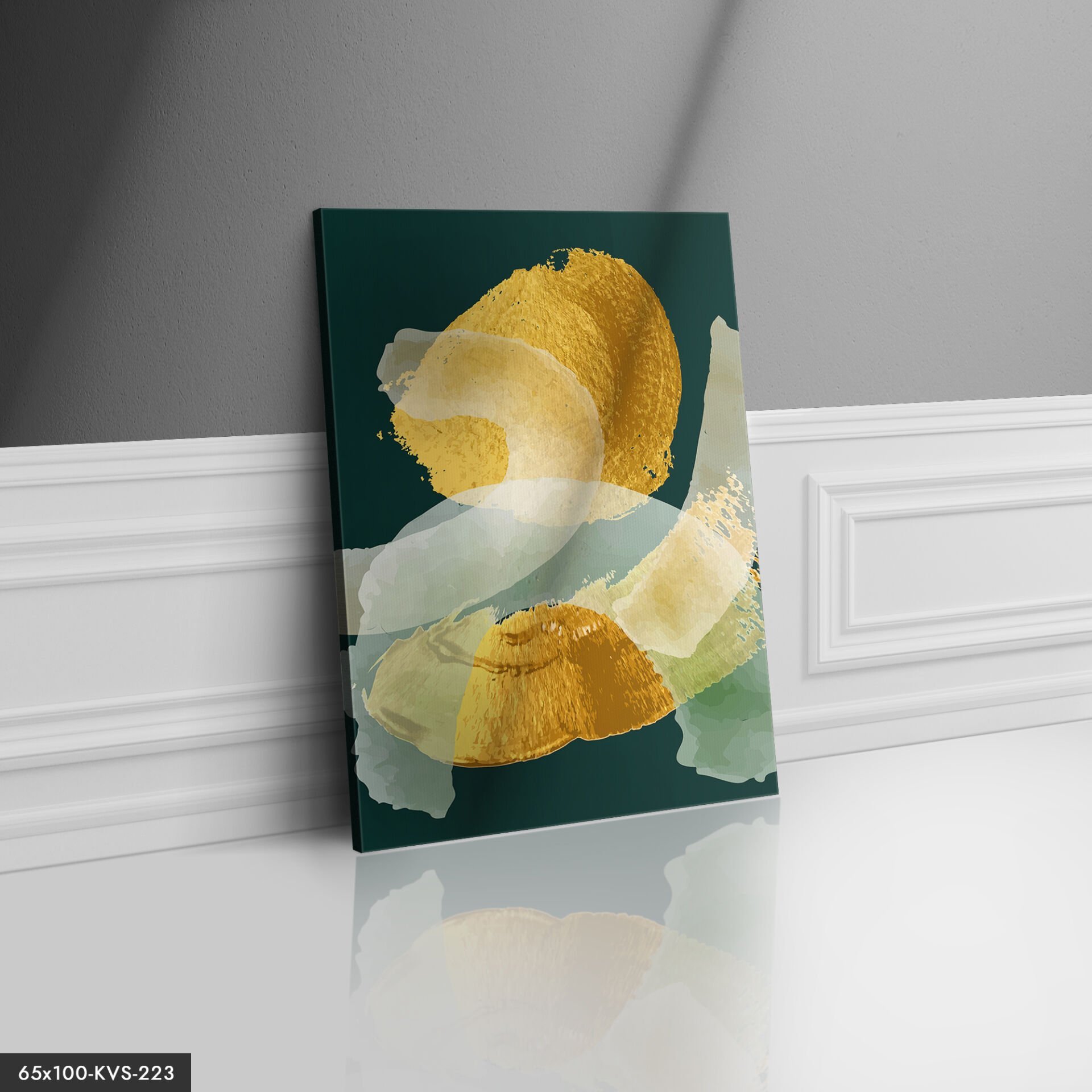 Gold Çizim Kanvas - Canvas Tablo