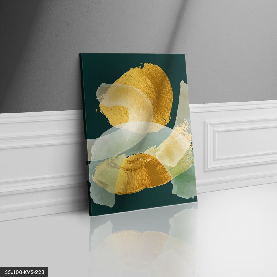 Gold Çizim Kanvas - Canvas Tablo