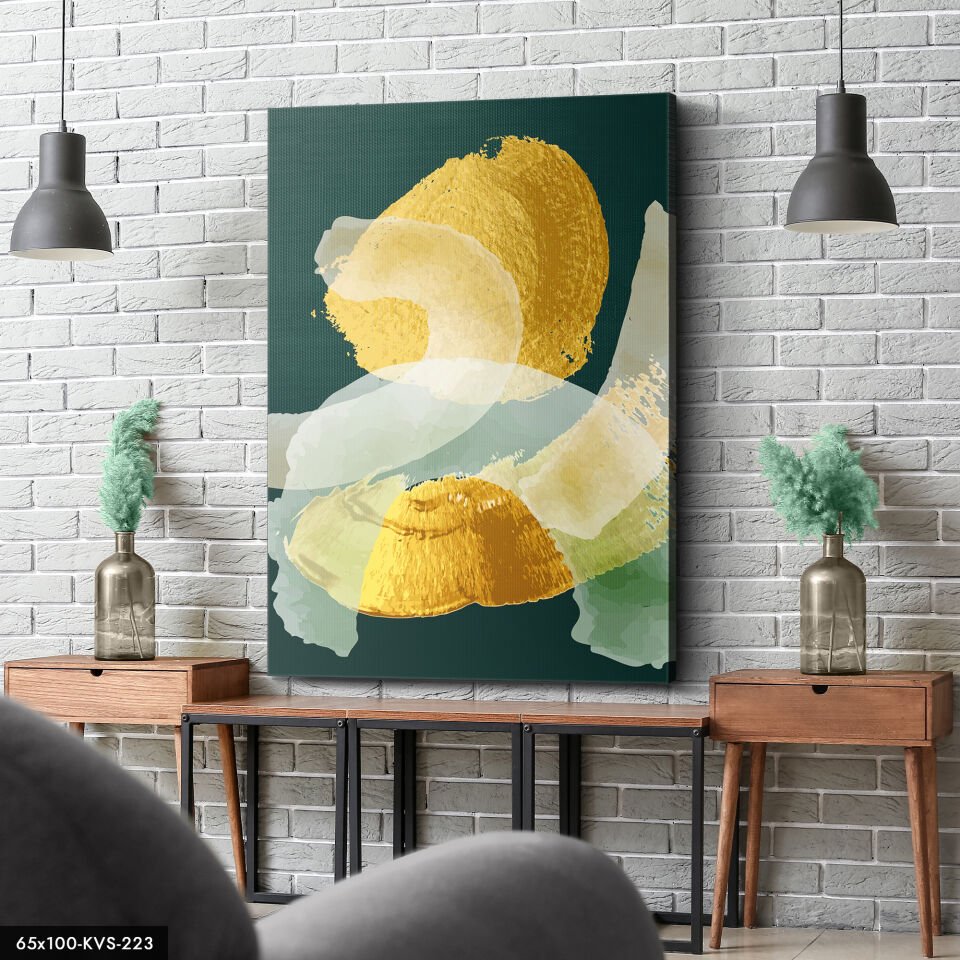 Gold Çizim Kanvas - Canvas Tablo