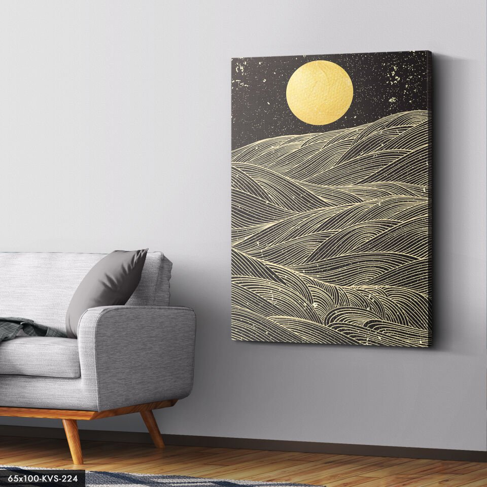 Gold Dağlar Kanvas - Canvas Tablo