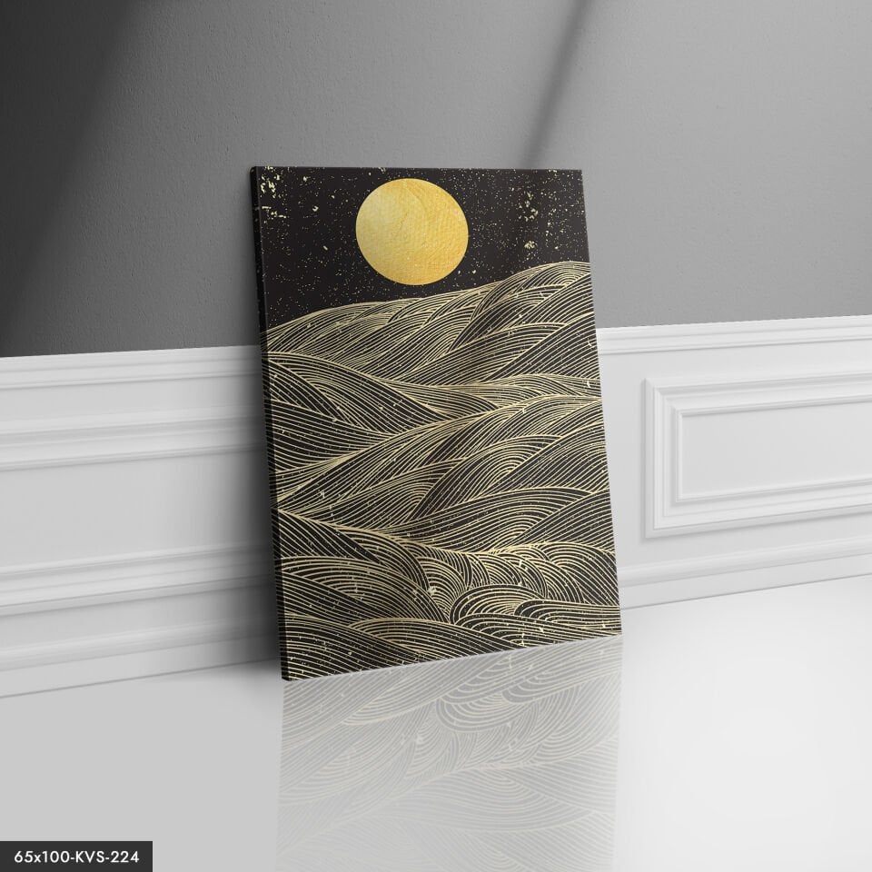 Gold Dağlar Kanvas - Canvas Tablo