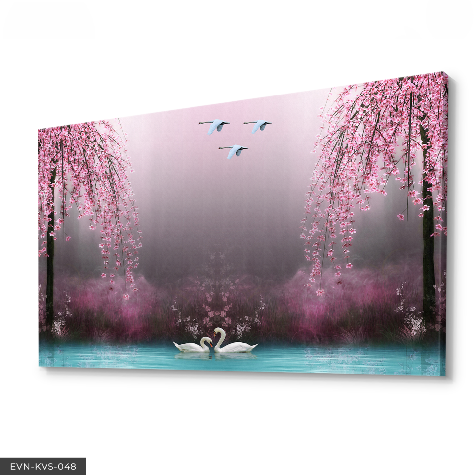 Kuğu Gölü Tek Parça Kanvas Canvas Tablo Tablo