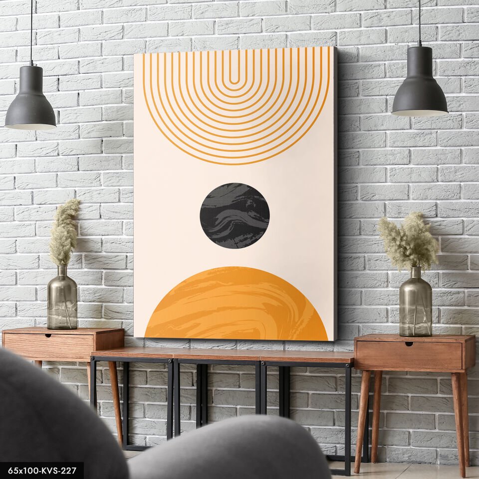 Soyut Sanat Kanvas - Canvas Tablo 40 x 30 CM - Çok Renkli