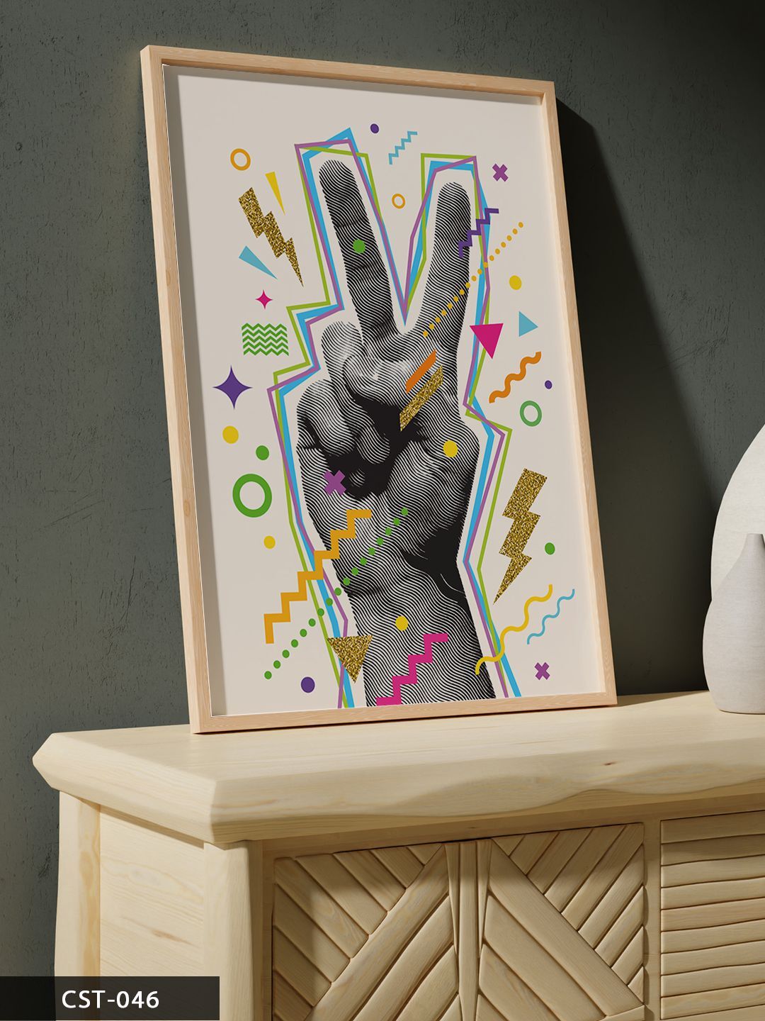 Barış Tek Parça Ahşap Çerçeveli Tablo Naturel - 20 x 30 CM