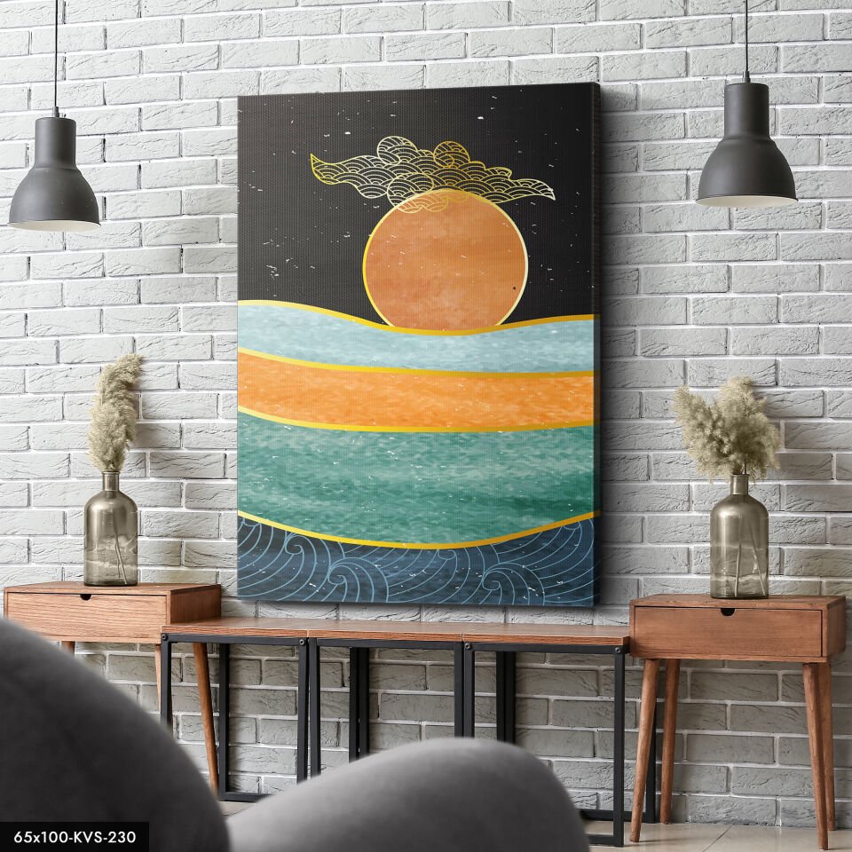 Soyut Sanat Kanvas - Canvas Tablo 40 x 30 CM - Çok Renkli