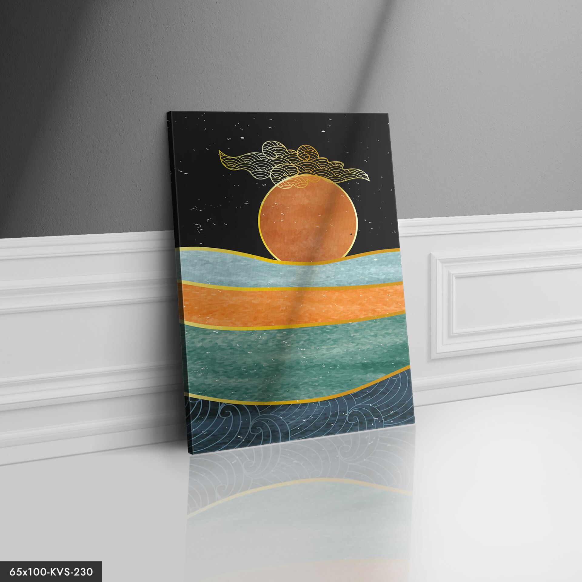 Soyut Sanat Kanvas - Canvas Tablo 40 x 30 CM - Çok Renkli