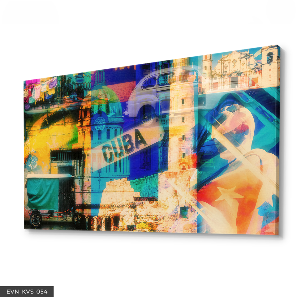 Küba Manzaraları Tek Parça Kanvas Canvas Tablo Tablo