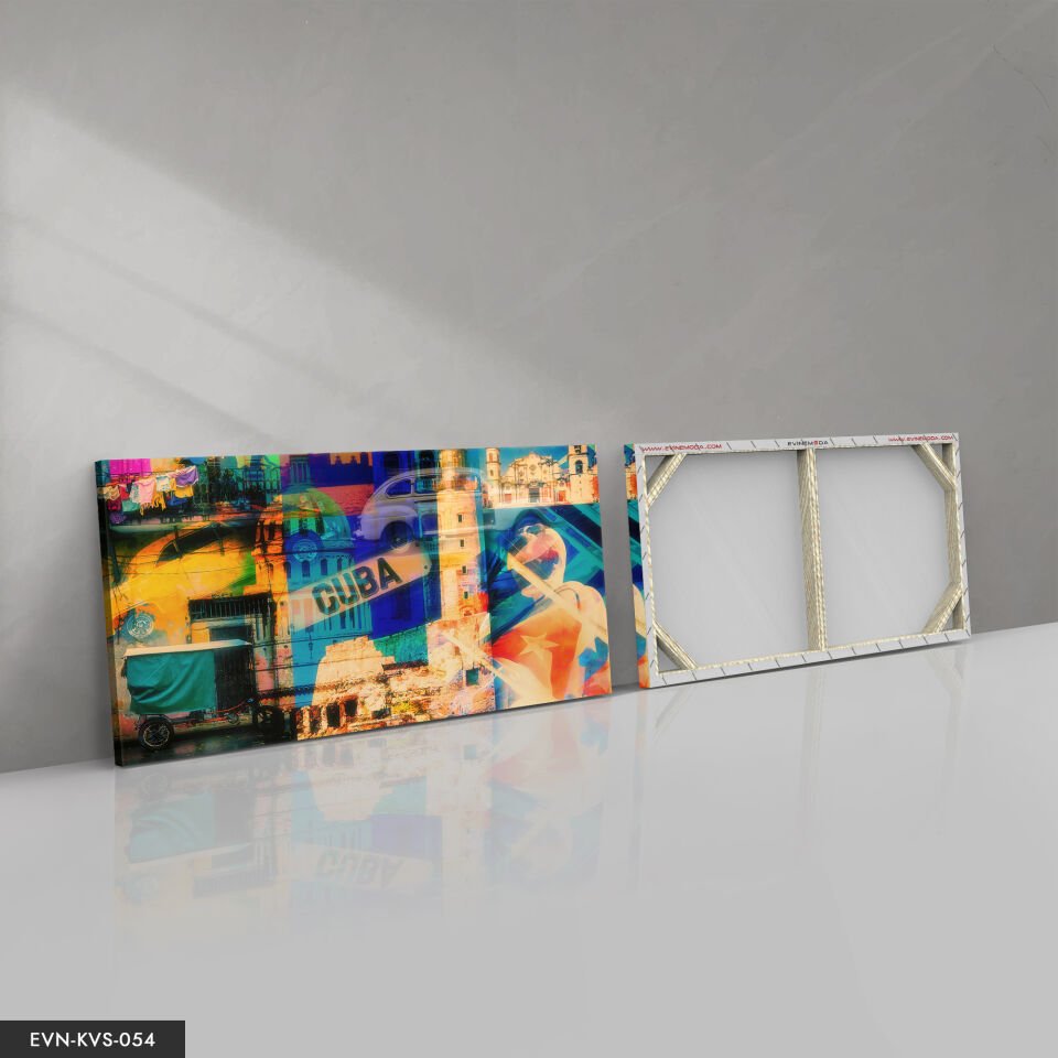 Küba Manzaraları Tek Parça Kanvas Canvas Tablo Tablo