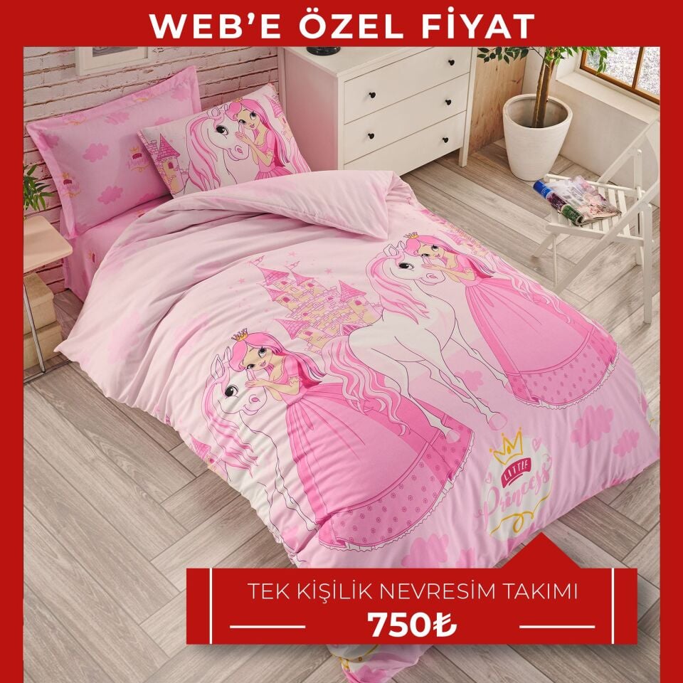 Prenses Horse Tek Kişilik Nevresim Takımı