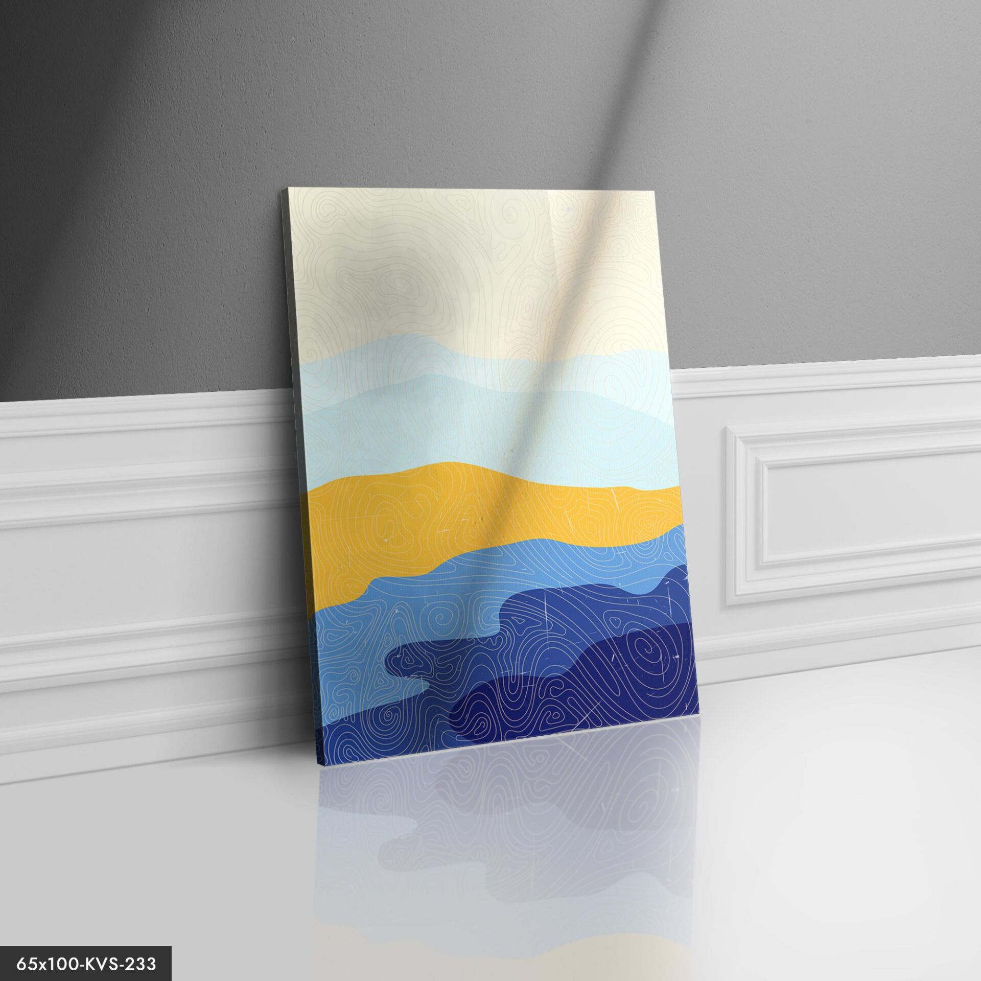 Soyut Sanat Çizim Kanvas - Canvas Tablo 40 x 30 CM - Çok Renkli