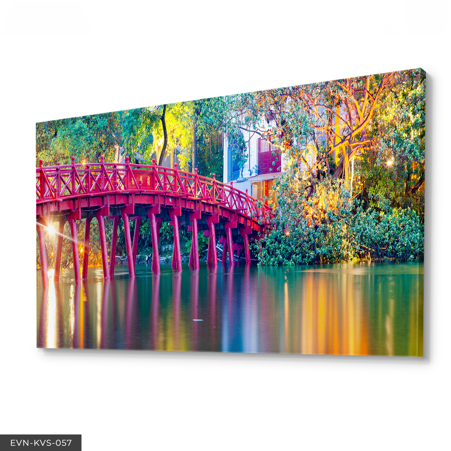 Pembe Köprü Tek Parça Kanvas Canvas Tablo Tablo