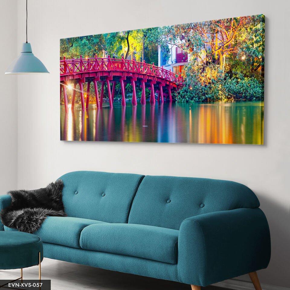 Pembe Köprü Tek Parça Kanvas Canvas Tablo Tablo