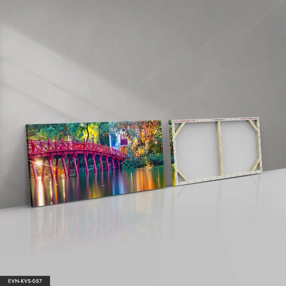Pembe Köprü Tek Parça Kanvas Canvas Tablo Tablo
