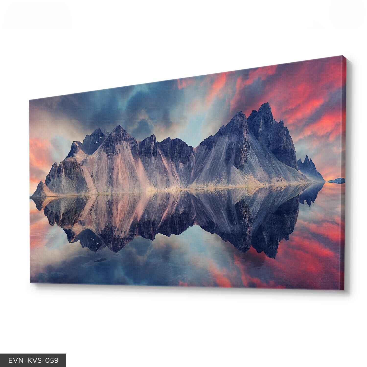 Dağ Görüntüsü Tek Parça Kanvas Canvas Tablo Tablo 40 x 30 CM - Çok Renkli