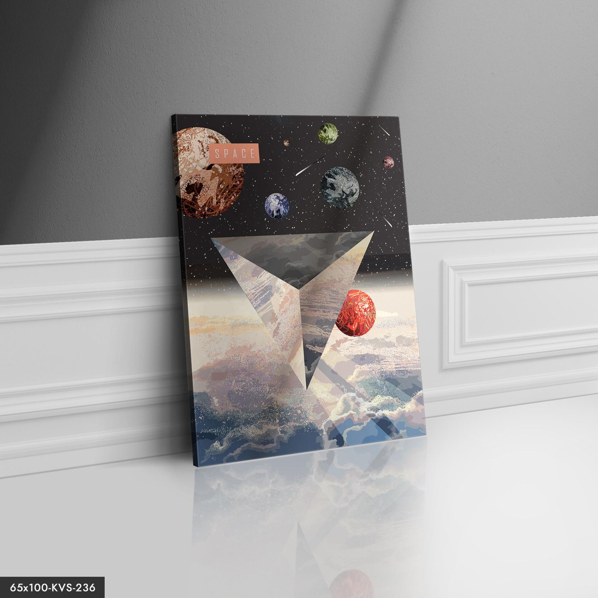 Uzay Kanvas - Canvas Tablo 40 x 30 CM - Çok Renkli