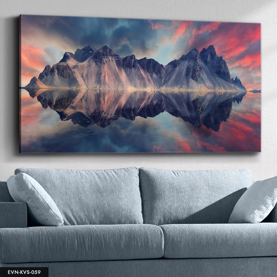 Dağ Görüntüsü Tek Parça Kanvas Canvas Tablo Tablo