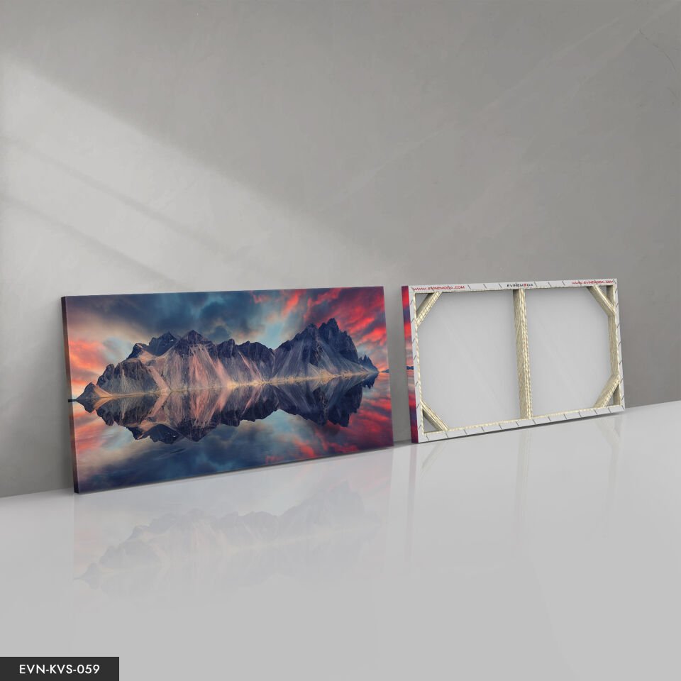 Dağ Görüntüsü Tek Parça Kanvas Canvas Tablo Tablo