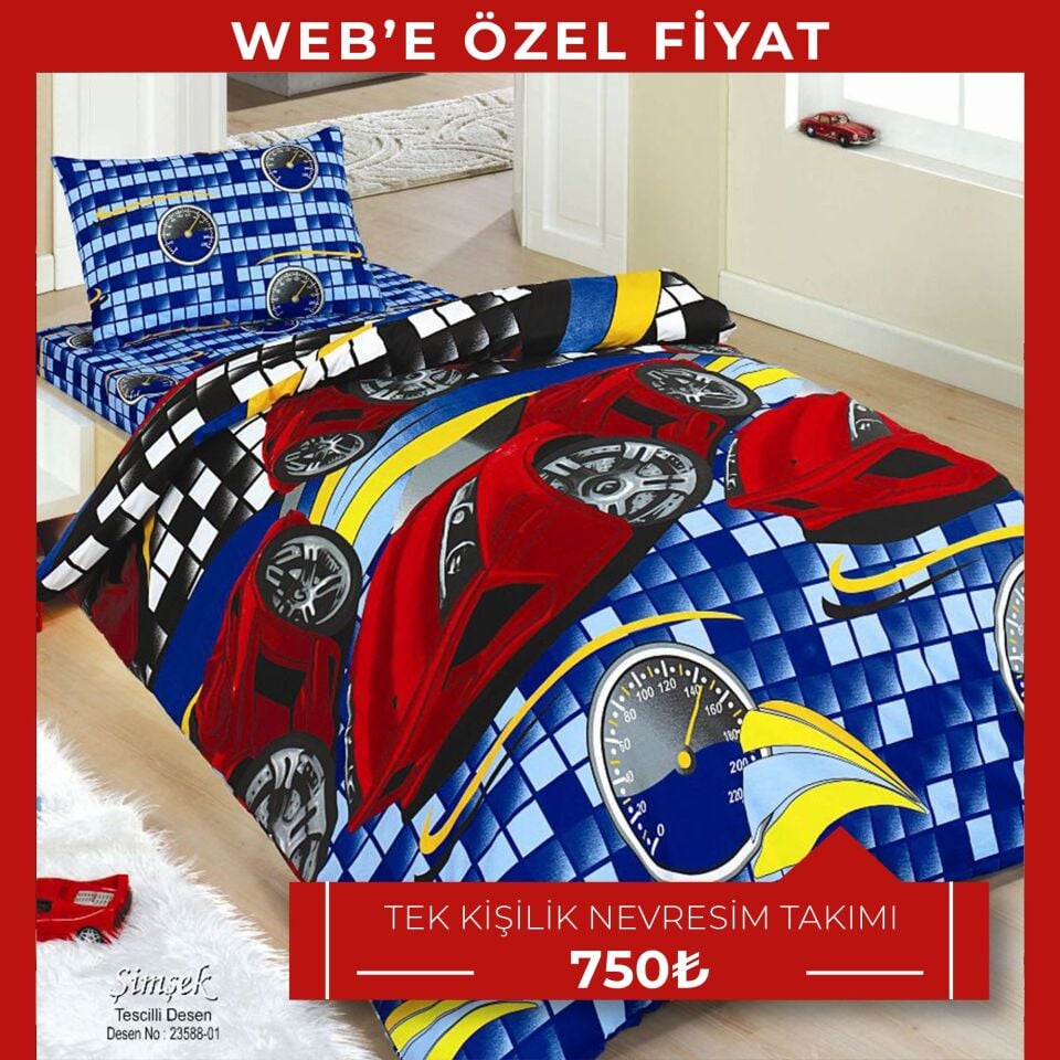 Şimşek Tek Kişilik Nevresim Takımı