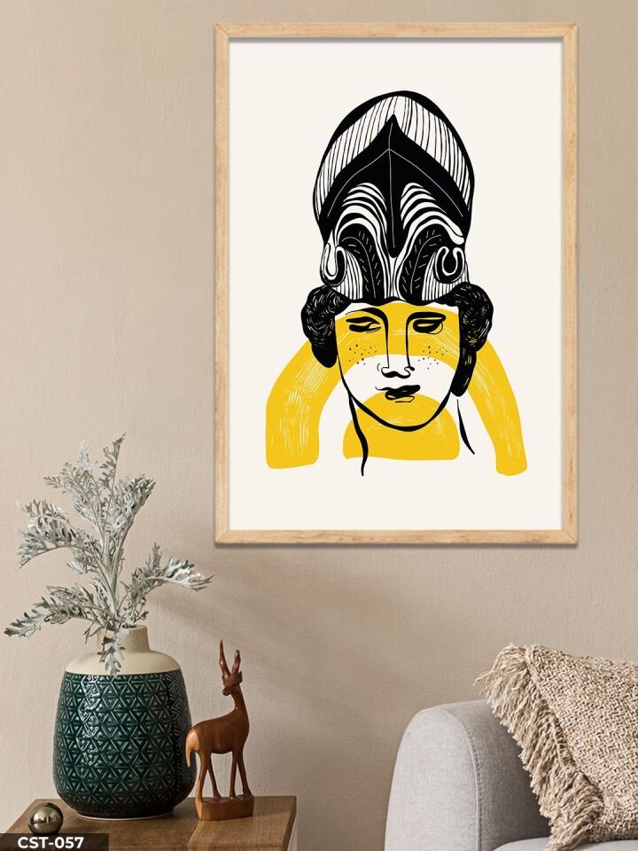 Kadın Art Tek Parça Ahşap Çerçeveli Tablo Naturel - 20 x 30 CM