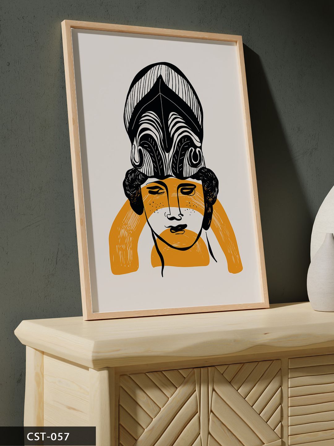 Kadın Art Tek Parça Ahşap Çerçeveli Tablo Naturel - 20 x 30 CM