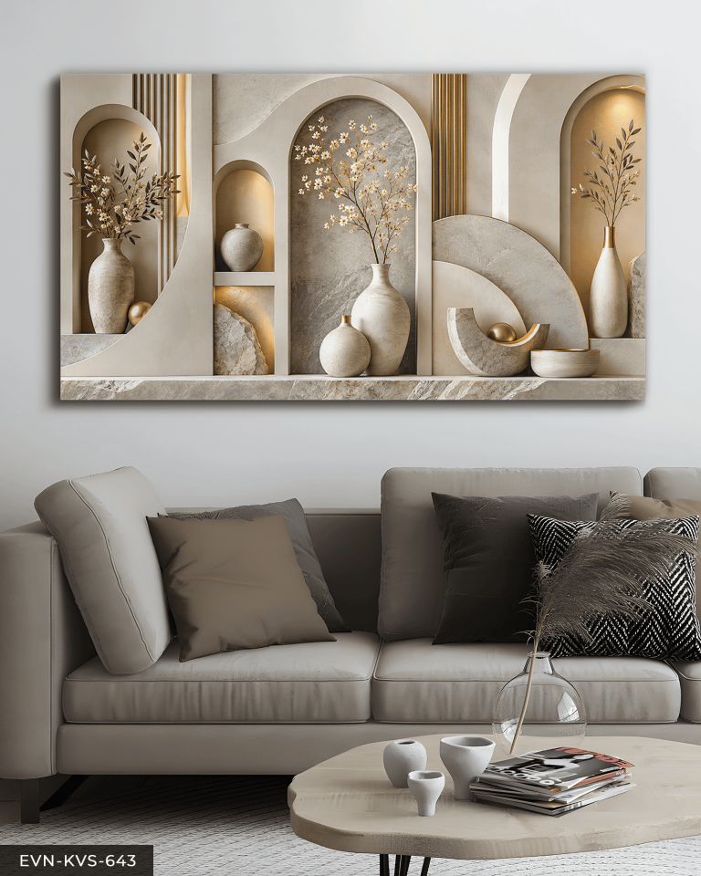Vazoda Papatyalar Modern Tek Parça Işıksız Kanvas - Canvas Tablo