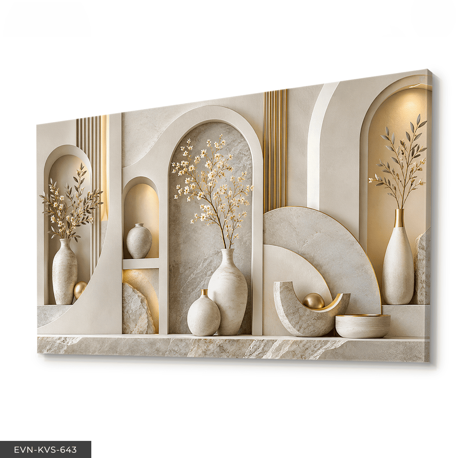 Vazoda Papatyalar Modern Tek Parça Işıksız Kanvas - Canvas Tablo