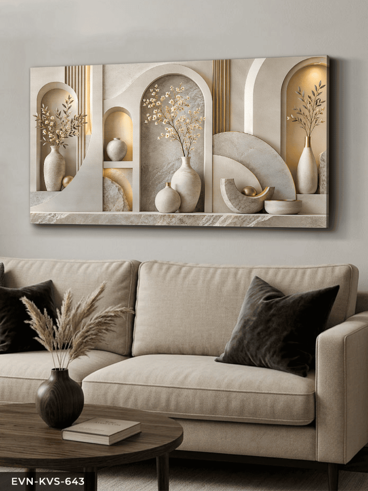 Vazoda Papatyalar Modern Tek Parça Işıksız Kanvas - Canvas Tablo