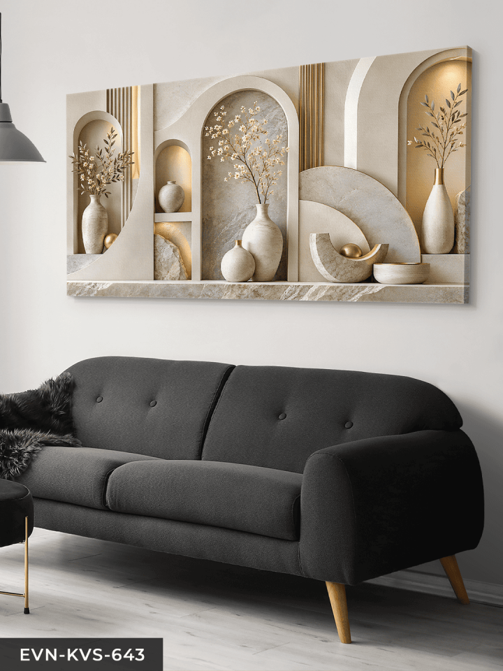 Vazoda Papatyalar Modern Tek Parça Işıksız Kanvas - Canvas Tablo