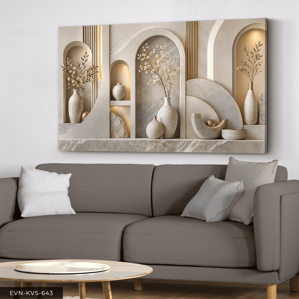 Vazoda Papatyalar Modern Tek Parça Işıksız Kanvas - Canvas Tablo
