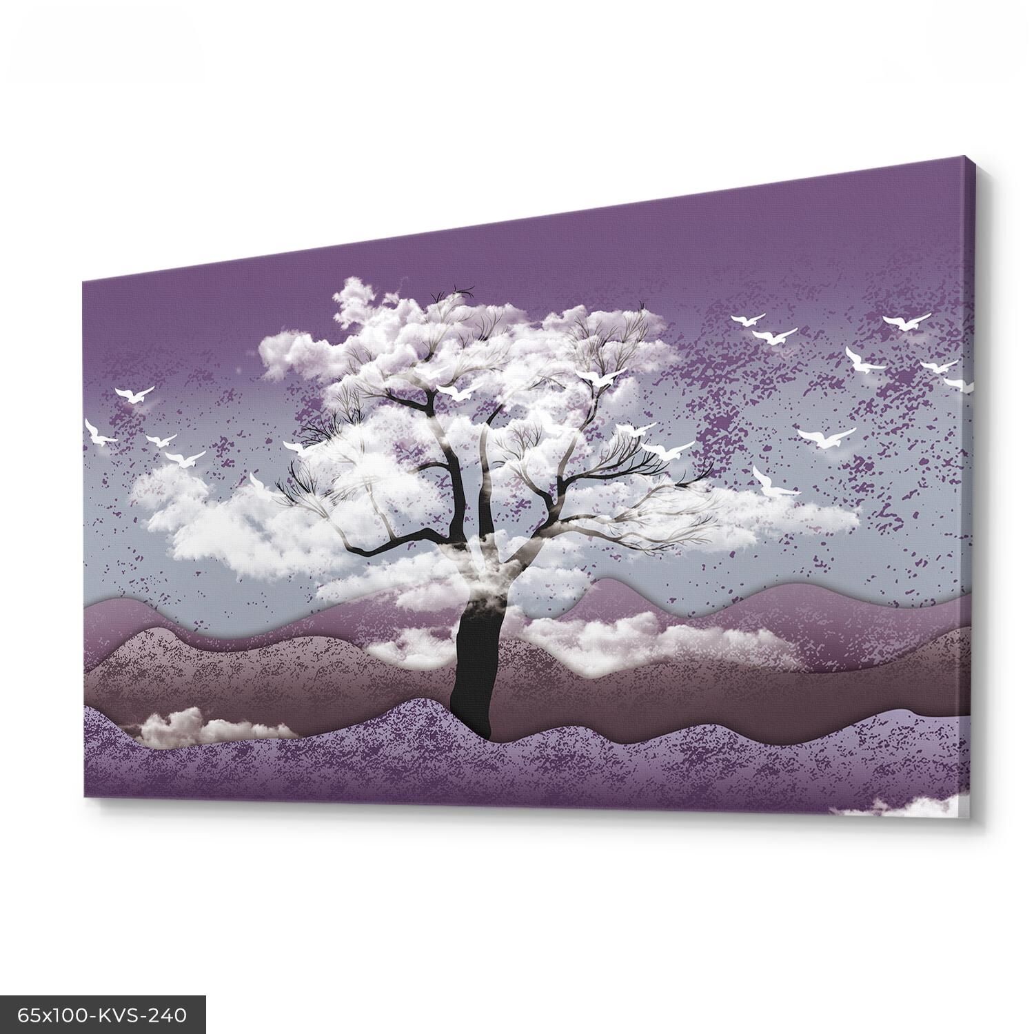 Mor Doğa Kanvas - Canvas Tablo 40 x 30 CM - Çok Renkli