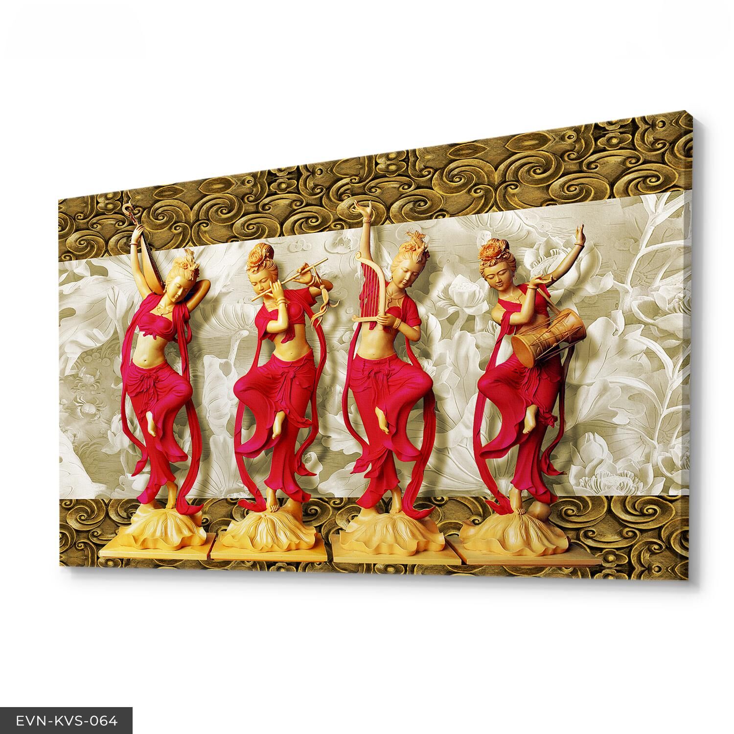 Dansçı Kızlar Tek Parça Kanvas Canvas Tablo Tablo 40 x 30 CM - Çok Renkli