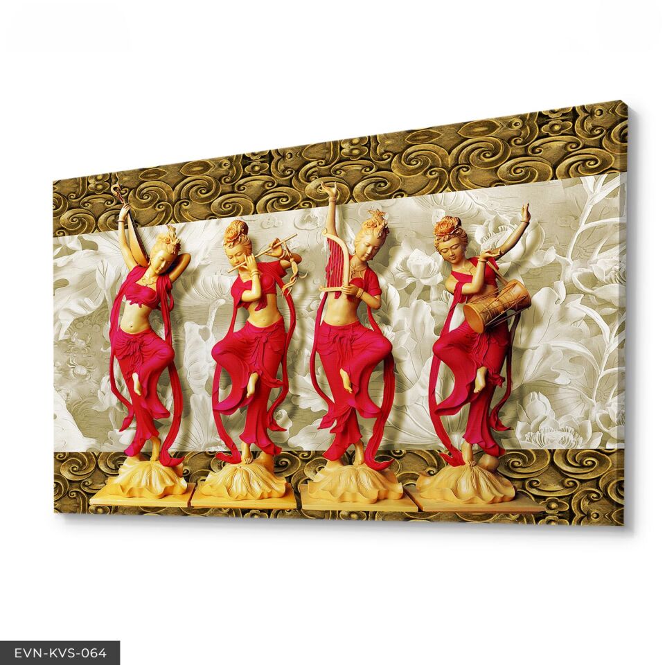 Dansçı Kızlar Tek Parça Kanvas Canvas Tablo Tablo