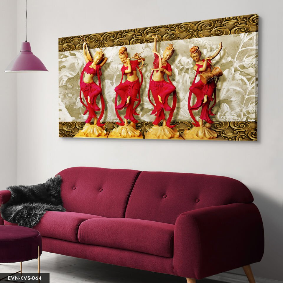 Dansçı Kızlar Tek Parça Kanvas Canvas Tablo Tablo