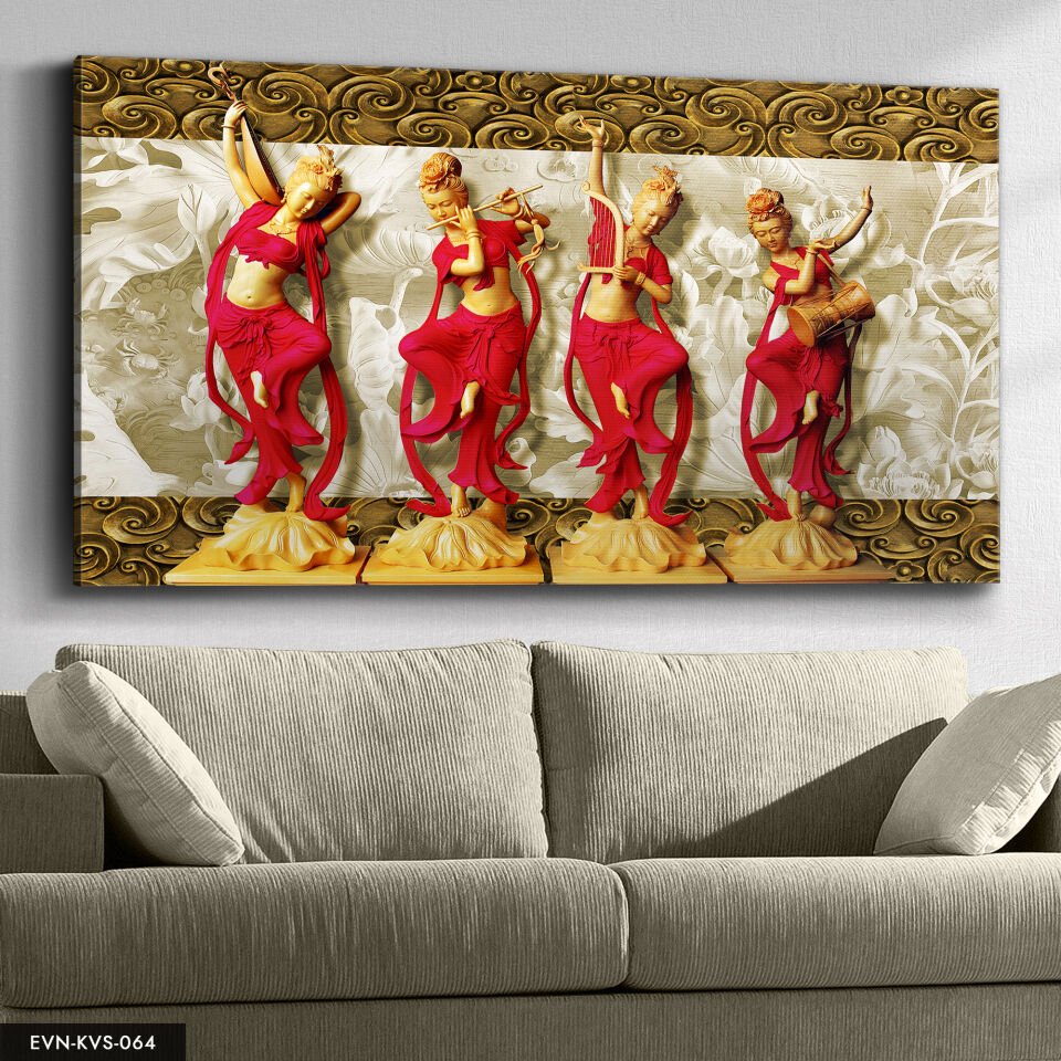 Dansçı Kızlar Tek Parça Kanvas Canvas Tablo Tablo