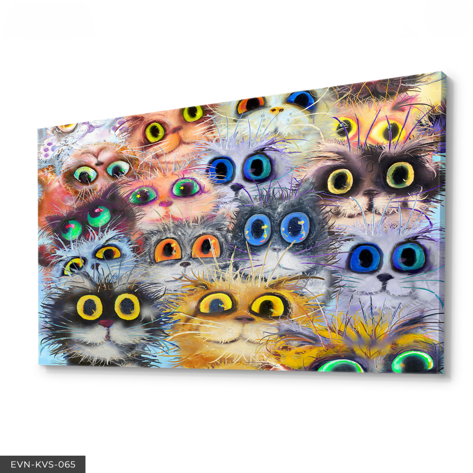 Kedi Gözleri Tek Parça Kanvas Canvas Tablo Tablo