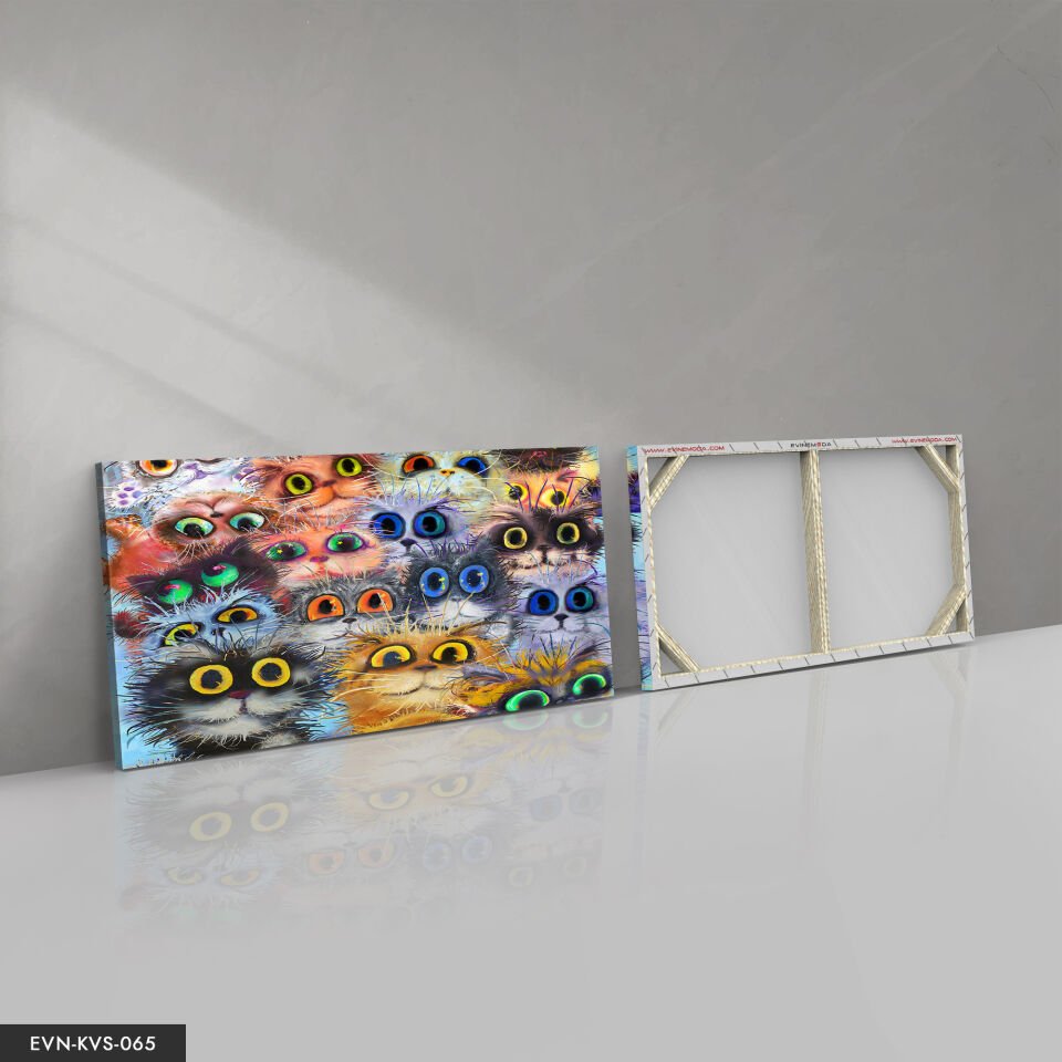 Kedi Gözleri Tek Parça Kanvas Canvas Tablo Tablo