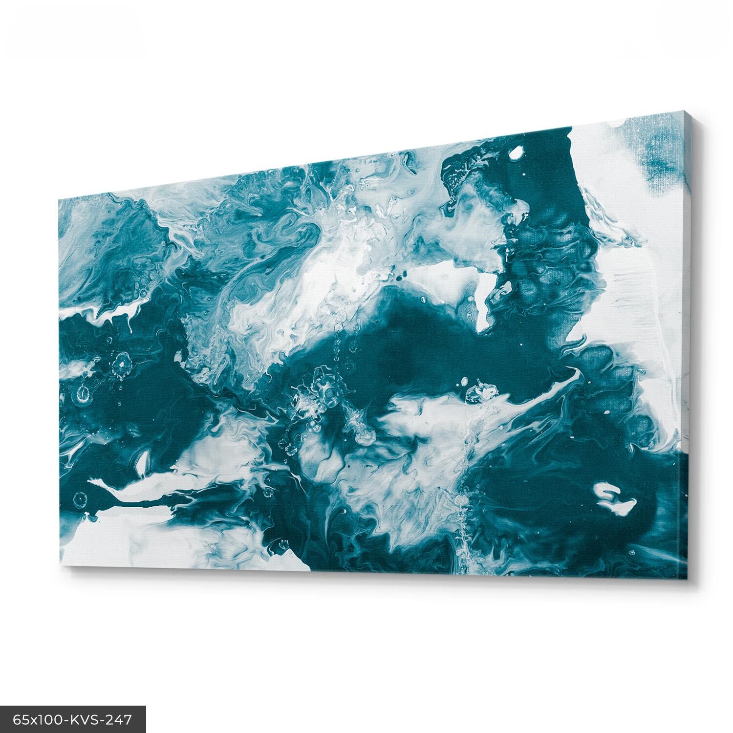 Dalgalar Kanvas - Canvas Tablo 40 x 30 CM - Çok Renkli